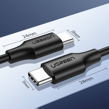 Ugreen kabel USB Typ C do ładowania i transferu danych 3A 1m czarny (US286)