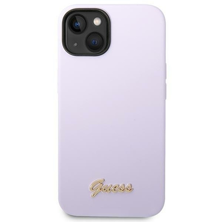 Guess Silicone Vintage - Etui iPhone 14 (fioletowy)