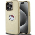 Hello Kitty Leather Kitty Head MagSafe case for iPhone 14 Pro Max - gold