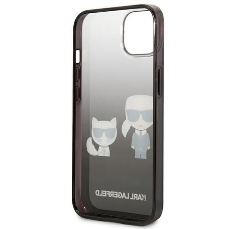 Karl Lagerfeld KLHCP13STGKCK iPhone 13 mini 5,4&quot; Hardcase schwarz / schwarz Gradient Ikonik Karl &amp; Choupette