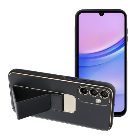 Futerał LEATHER Case Kickstand do SAMSUNG Galaxy A15 5G czarny