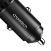 Choetech TC0014 USB-C USB-A PD 60W car charger with LED backlight - black