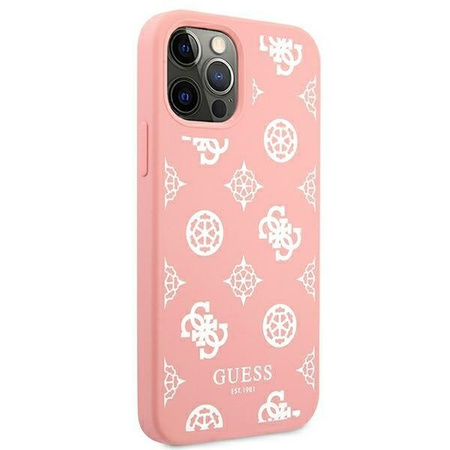 Guess GUHCP12LLSPEWPI iPhone 12 Pro Max 6,7" różowy/pink hard case Peony Collection