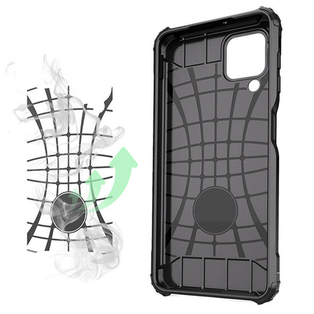 Hybrid Armor Case Tough Rugged Cover for Samsung Galaxy A22 4G silver