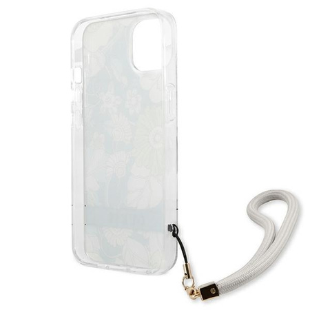 Schutzhülle IPHONE 13 Guess Hardcase Flower Strap (GUHCP13MHFLSN) grün