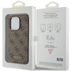 Guess 4G Metal Gold Logo case for iPhone 15 Pro - brown