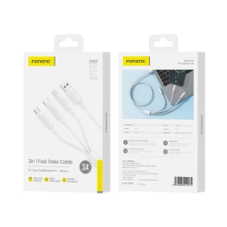 FONENG Kabel XS07 3w1 3A 1.2M weiss