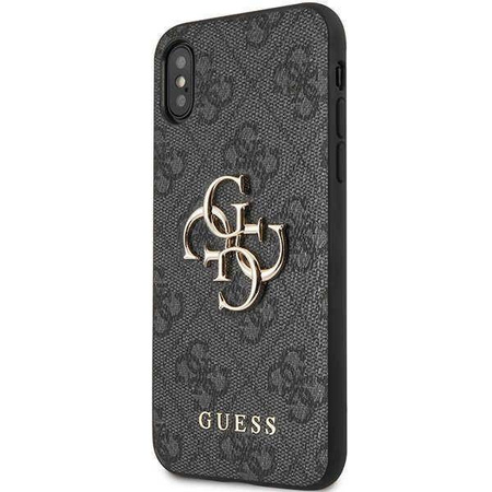 Original Case IPHONE X / XS Guess Hardcase 4G Big Metal Logo (GUHCPX4GMGGR) gray