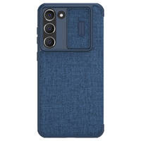 Nillkin Qin Cloth Pro Case for Samsung Galaxy S23+ Flip Cover Camera Cover blue