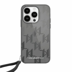 Karl Lagerfeld KLHCP15SHKDPNSK iPhone 15 / 14 / 13 6.1" czarny/black hardcase IML Mono KL Pattern & Cord