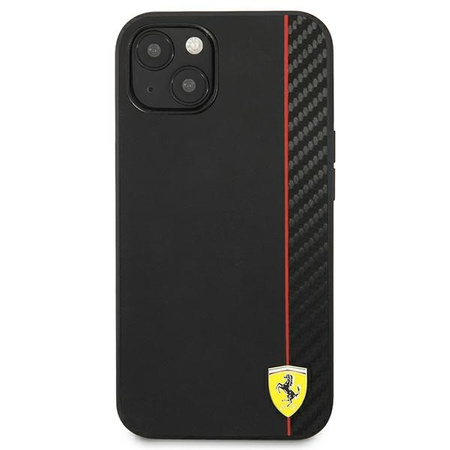 Ferrari FESAXHCP13SBK iPhone 13 mini 5,4" czarny/black hardcase On Track Carbon Stripe