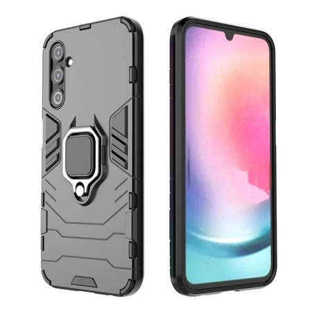 Ring Armor Hülle für Samsung Galaxy A24 4G Panzerhülle Magnethalter Ring schwarz