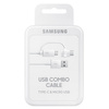 Samsung kabel 2w1 USB - microUSB - USB-C 1,5 m biały