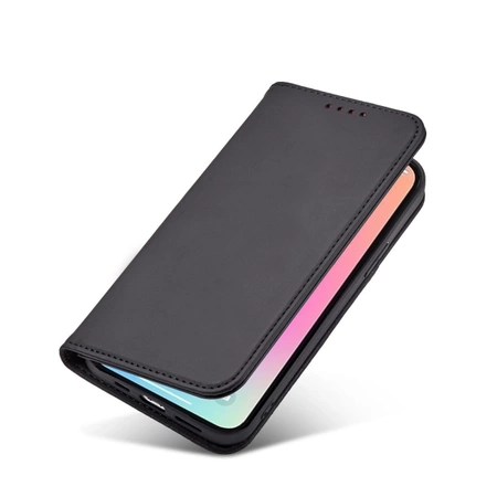 Magnet Card Case etui iPhone 14 Pro pokrowiec z klapką portfel podstawka czarne