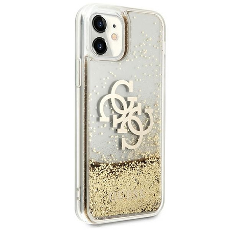 Original Case IPHONE 11 Guess Hardcase 4G Big Liquid Glitter (GUHCN61LG4GGO) gold