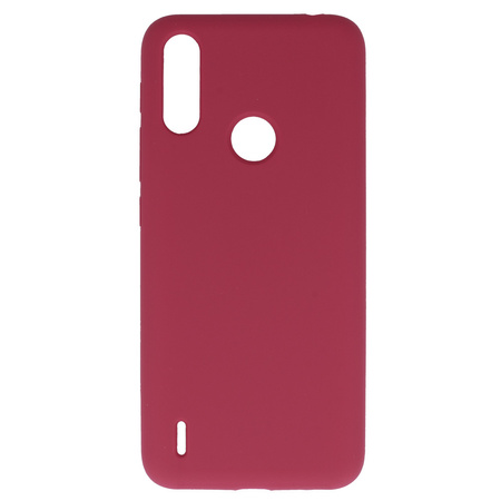 Silicone Lite Case do Motorola Moto E7 Power/E7i Power bordowy