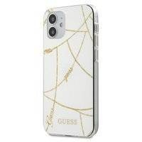 Guess Gold Chain - Etui iPhone 12 Mini (biały)