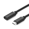 Ugreen kabel przewód przedłużacz USB Typ C 3.1 (żeński) - USB Typ C 3.1 (męski) 0,5m czarny (40574)