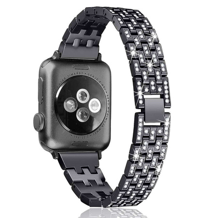 Strap for APPLE WATCH 4 / 5 / 6 / 7 / 8 / SE / ULTRA (42 / 44 / 45 / 49 MM) Diamond Bumper black