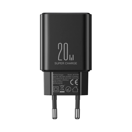 Joyroom JR-TCF06 USB C 20W PD-Ladegerät - Schwarz