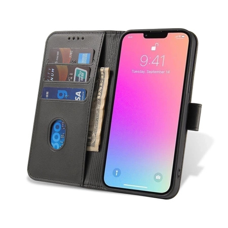 Magnet Case for Google Pixel 7 Pro Cover with Flip Wallet Stand Black