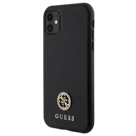 Original Case IPHONE 11 Guess 4G Strass Metal Logo (GUHCN61PS4DGPK) black