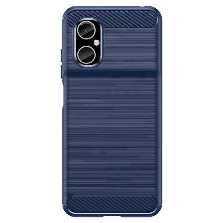 Carbon Case etui Xiaomi Redmi Note 11E /Redmi 10 5G / Redmi 10 Prime+ 5G / Poco M4 5G elastyczny silikonowy karbonowy pokrowiec niebieskie