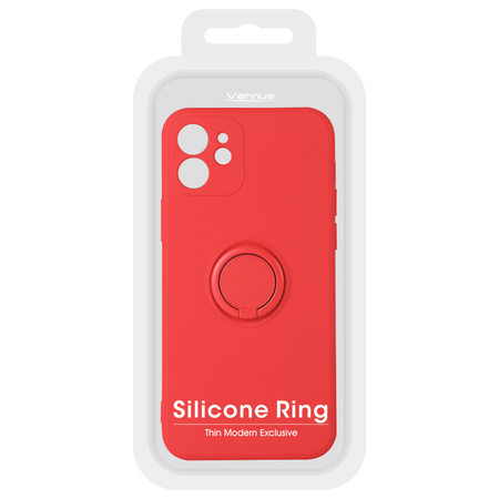 Vennus Silicone Ring do Xiaomi Redmi 10 Czerwony