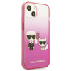 Karl Lagerfeld KLHCP13STGKCP iPhone 13 mini 5,4&quot; Hardcase Pink / Pink Gradient Ikonik Karl &amp; Choupette