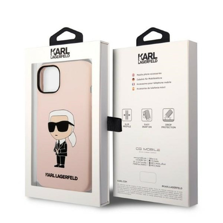 Karl Lagerfeld Silicone NFT Ikonik MagSafe - Etui iPhone 14 Plus (różowy)