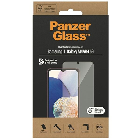 Gehärtetes Glas SAMSUNG GALAXY A14 5G PanzerGlass Ultra-Wide Fit Screen Protection (7321)