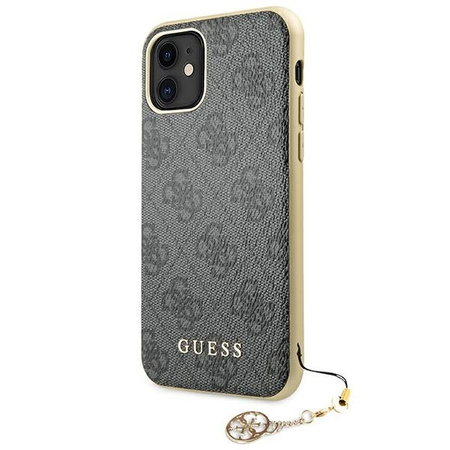 Guess GUHCN61GF4GGR iPhone 11 grey /szary hard case 4G Charms Collection