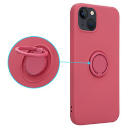 Etui Silicon Ring do Samsung S22 jasno czerwony