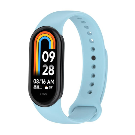 Pasek Silikonowy Mi Band 8 / M8 (9), LIGHT BLUE / BŁĘKITNY