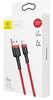 Baseus Cafule Cable - Kabel połączeniowy USB do Lightning, 2.4 A, 0.5 m (czerwony)