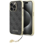 Guess GUHCP15LGF4GGR iPhone 15 Pro 6,1&quot; grau/graues Hardcase 4G Charms Collection