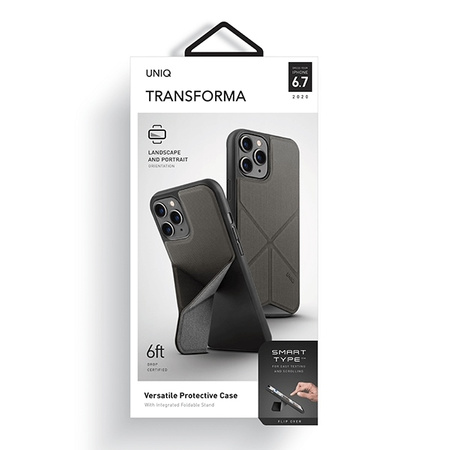 UNIQ Transforma etui na iPhone 12 Pro Max szary