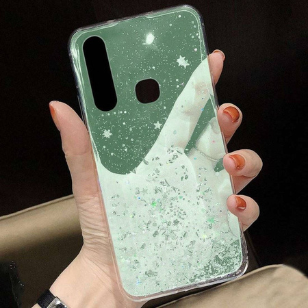 Etui HUAWEI Y5P Brokat Cekiny Glue Glitter Case zielone