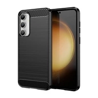 Flexible Carbon-Musterhülle für Samsung Galaxy S23 FE Carbon Case – Schwarz