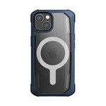 Raptic X-Doria Secure Case iPhone 14 mit gepanzerter blauer MagSafe-Hülle