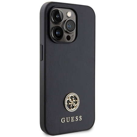 Original Case IPHONE 13 PRO Guess 4G Strass Metal Logo (GUHCP13LPS4DGPK) black