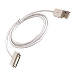 Kabel USB - 30-pin 1,0 m 1A biały woreczek