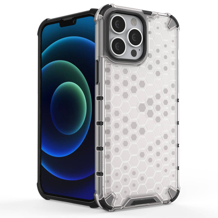 Honeycomb Case armor cover with TPU Bumper for iPhone 13 Pro Max blue