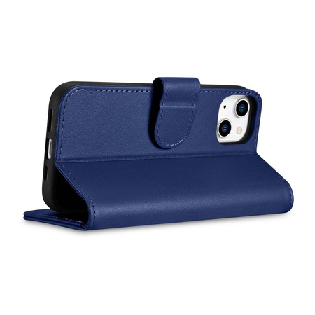 iCarer Wallet Case 2in1 iPhone 14 Flip Leather Cover Anti-RFID blue (WMI14220725-BU)