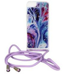 Etui IPHONE 12 MINI Rope Sznurek Glitter Case niebieskie