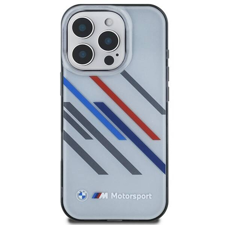 Oryginalne Etui IPHONE 16 PRO BMW Hardcase Motosport IML Random Stripes (BMHCP16L23HTRAG) szare