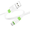 Borofone Kabel BX89 Union - USB na Micro USB - 2,4A 1 metr biało-zielony