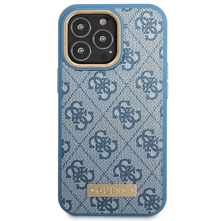 Guess GUHMP14LU4GPRB iPhone 14 Pro 6,1" blau/blaue Hartschale 4G Logo Plate MagSafe