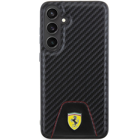 Oryginalne Etui FERRARI hardcase Carbon Stitched Bottom FEHCS24MN3PUK do Samsung Galaxy  S24 Plus Czarny