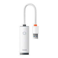 Baseus Lite Series external USB-A network adapter - RJ-45 1Gbps (1000Mbps) white (WKQX000102)